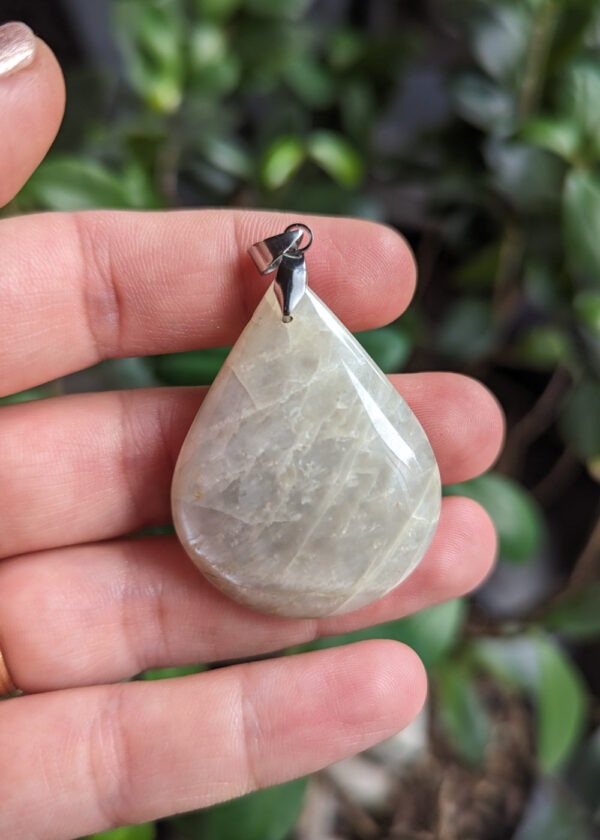 Pendentif Pierre de Lune beige B – Image 4