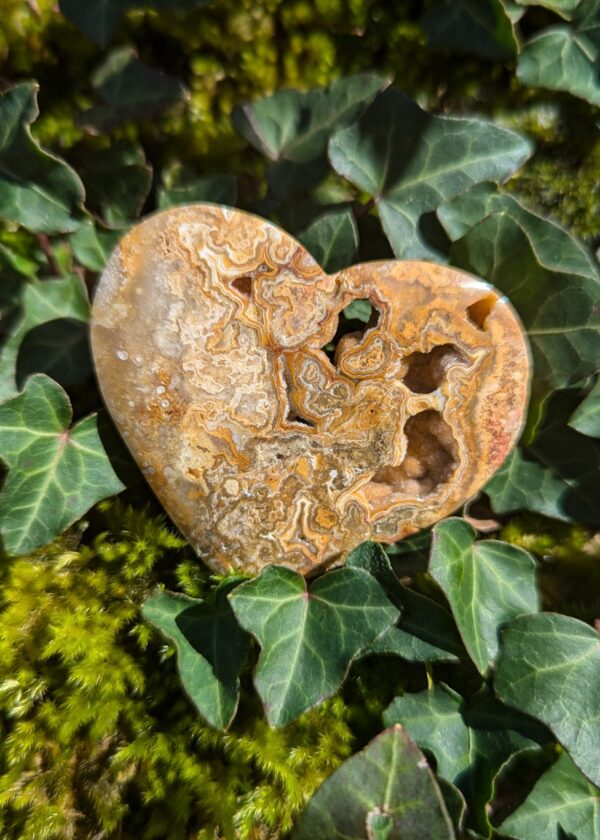 Coeur Agate crazy lace Jaune B – Image 3