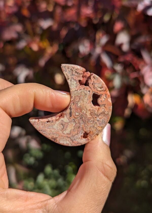 Lune Agate crazy lace Rose – Image 4