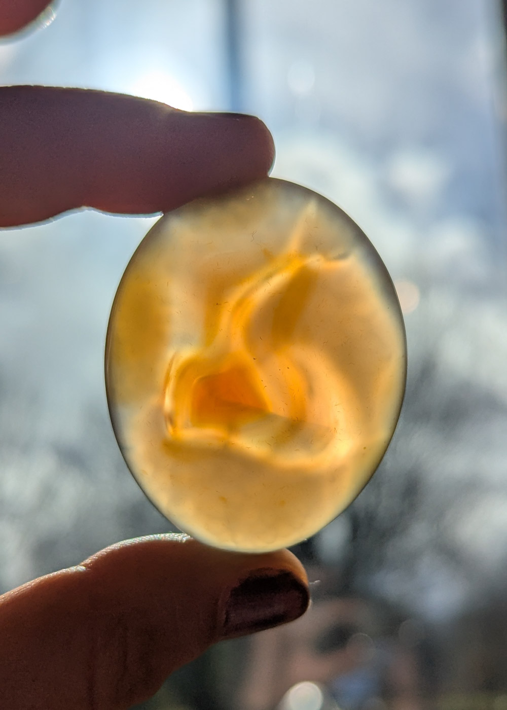 Galet plat Cornaline A