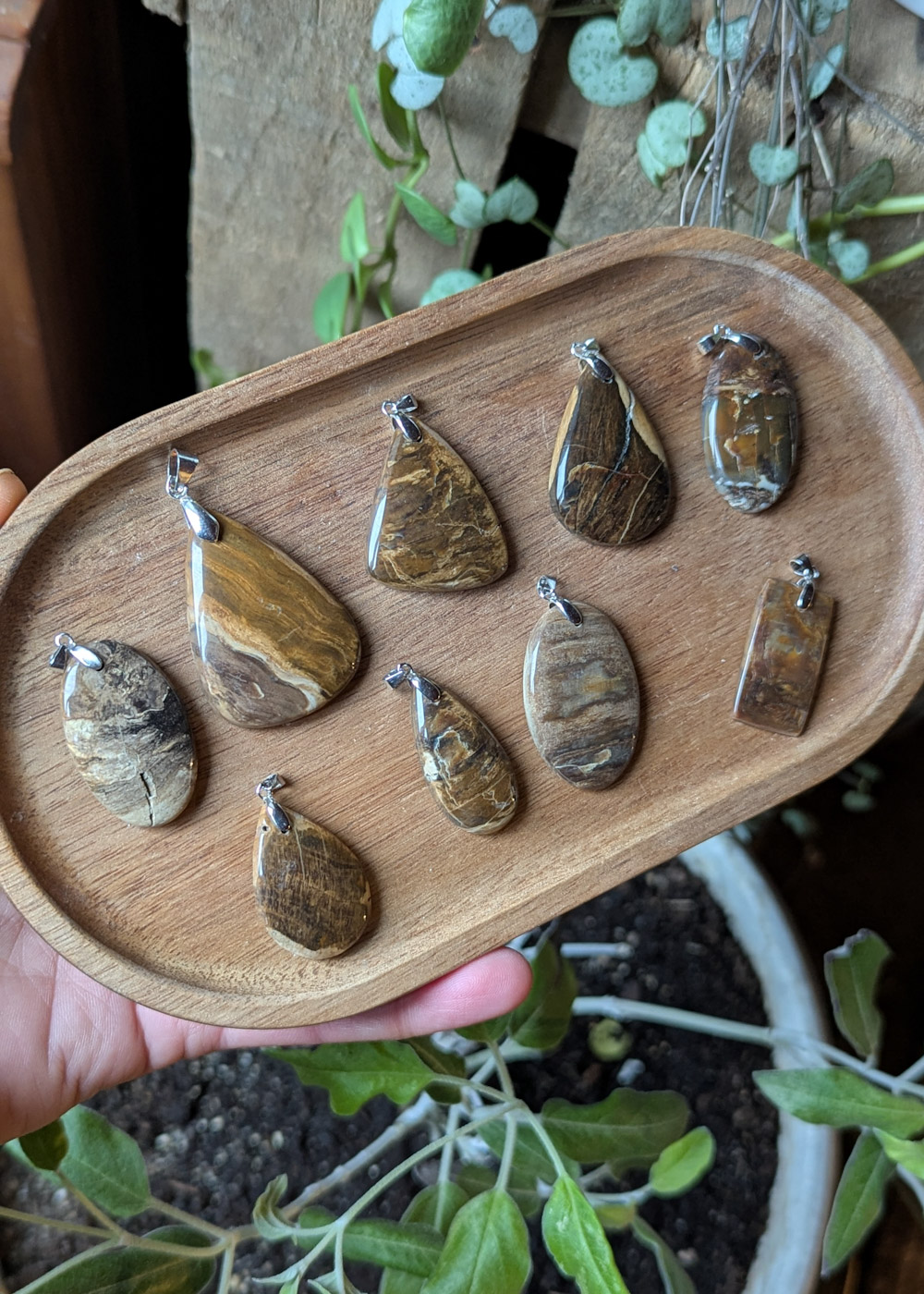 Pendentif Bois Fossile