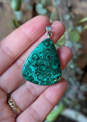 Pendentif Malachite Argent