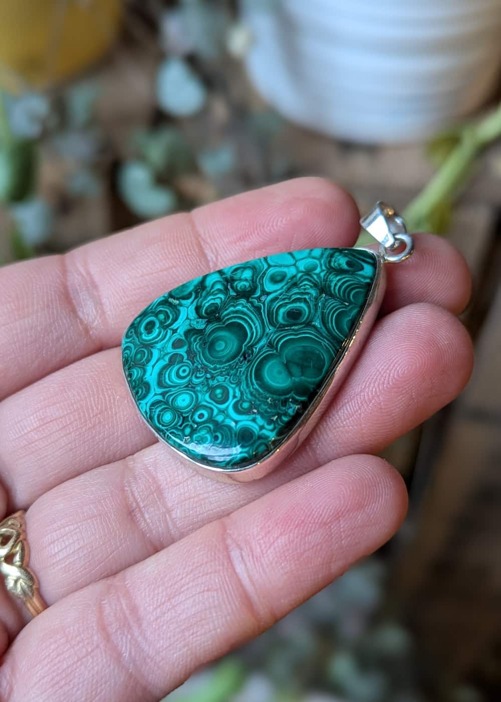 Pendentif Malachite Argent – Image 2
