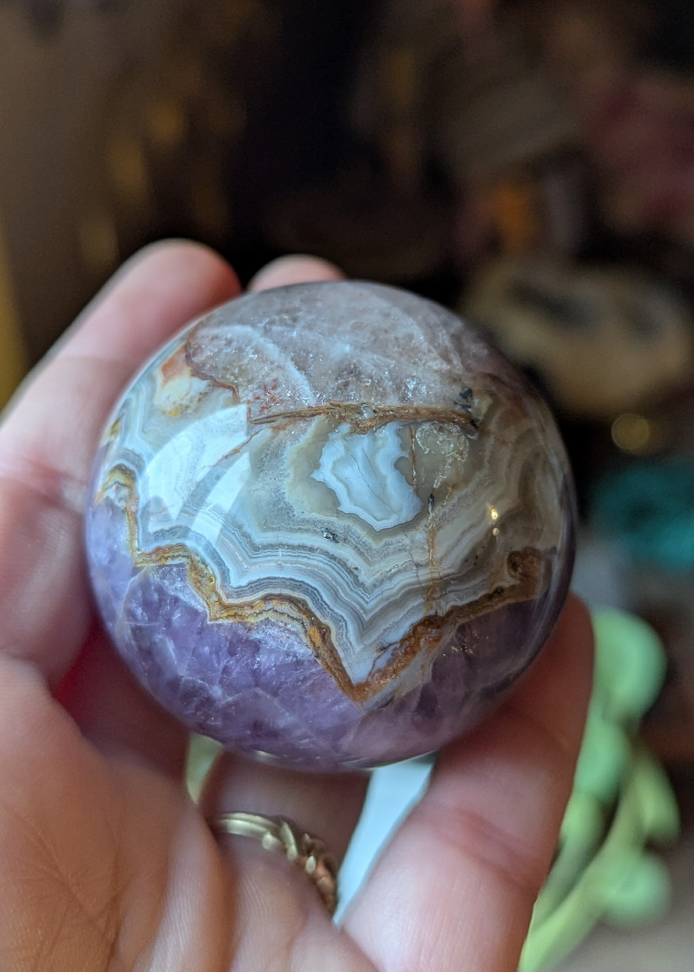 Sphère Améthyste agate – Image 4