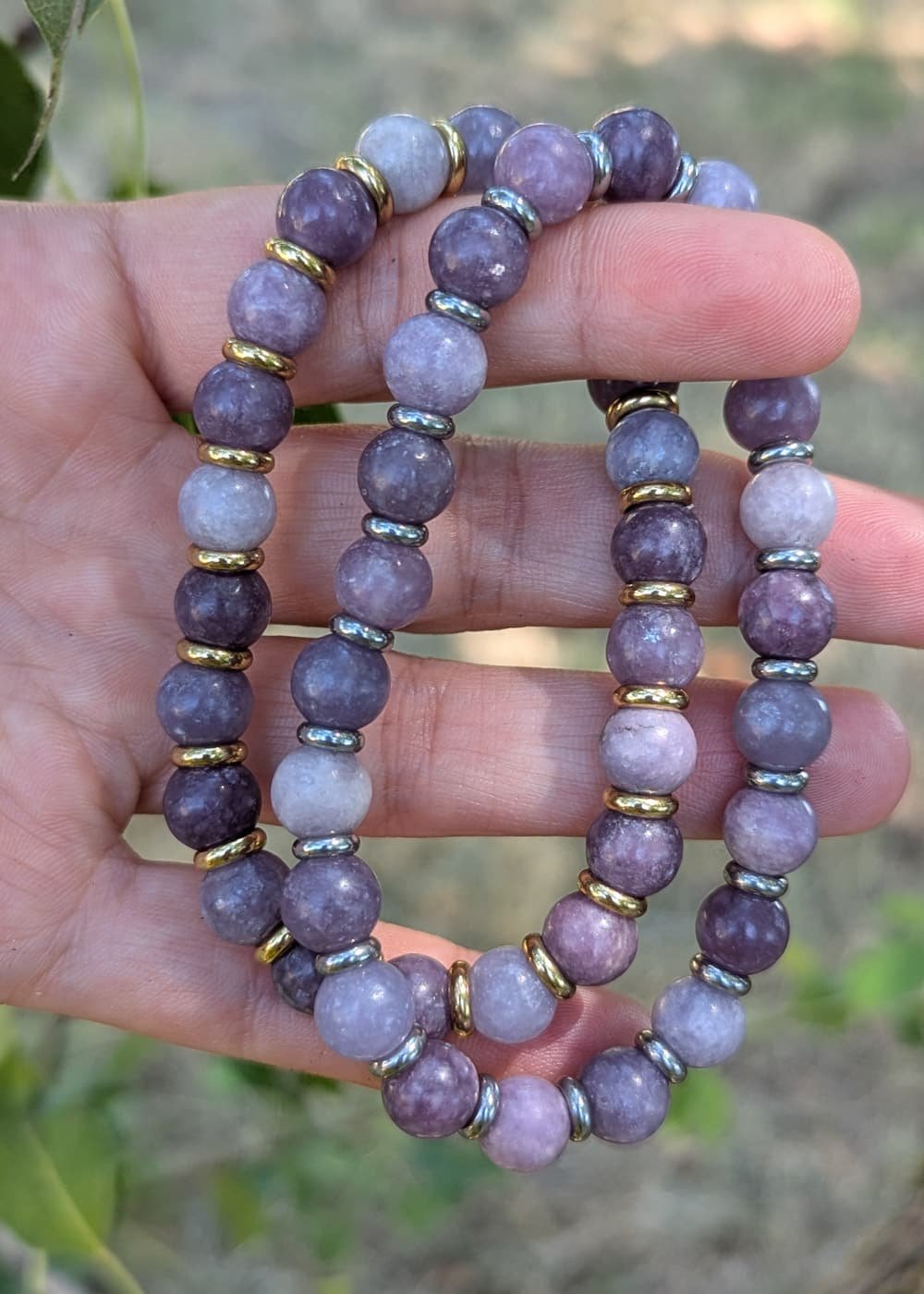Bracelet Lépidolite 8mm