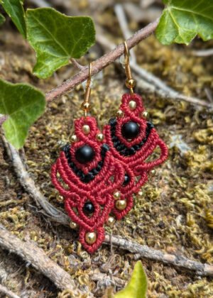 Boucle d'oreille Rouge