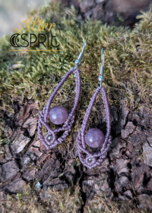 Boucles d'oreilles Violettes