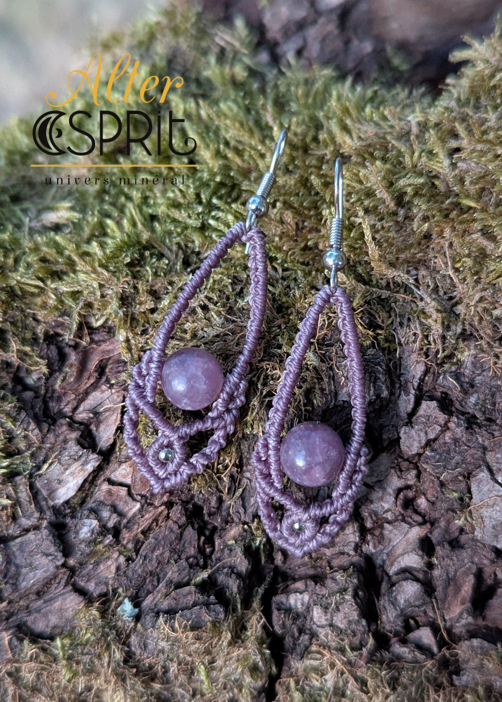 Boucles d'oreilles Violettes