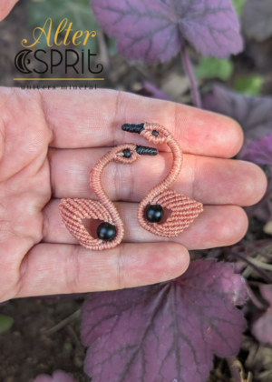 Boucles d'oreilles Flamant rose