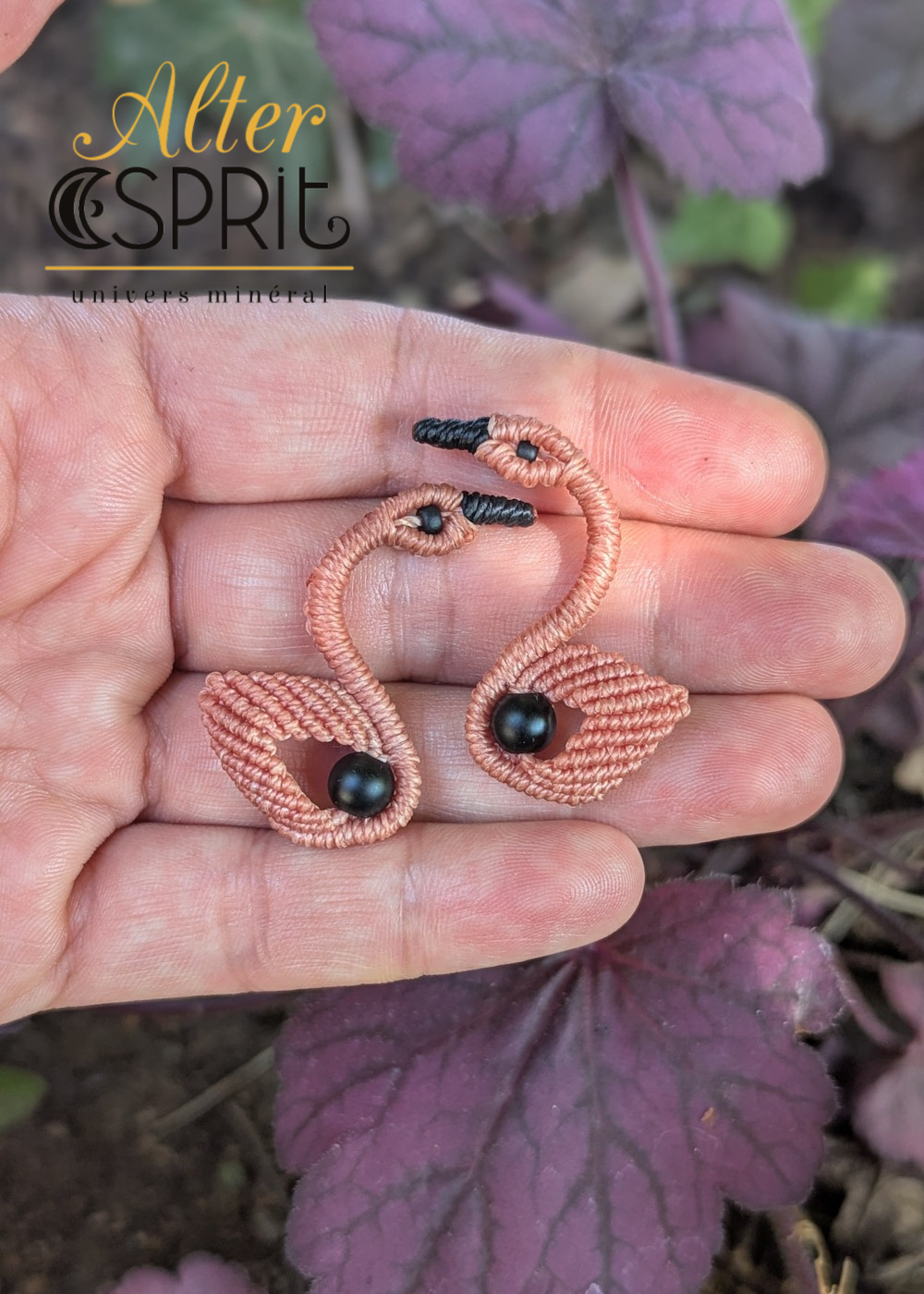 Boucles d'oreilles Flamant rose
