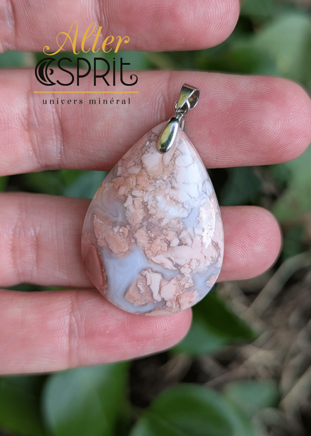 Pendentif Agate candy cotton n°2