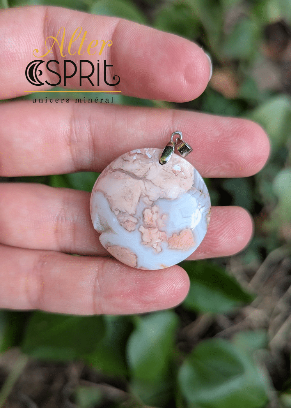 Pendentif Agate candy cotton n°3