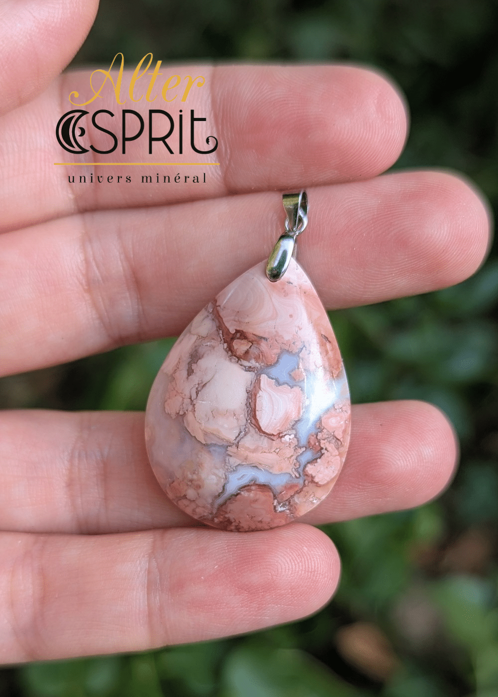 Pendentif Agate candy cotton n°4