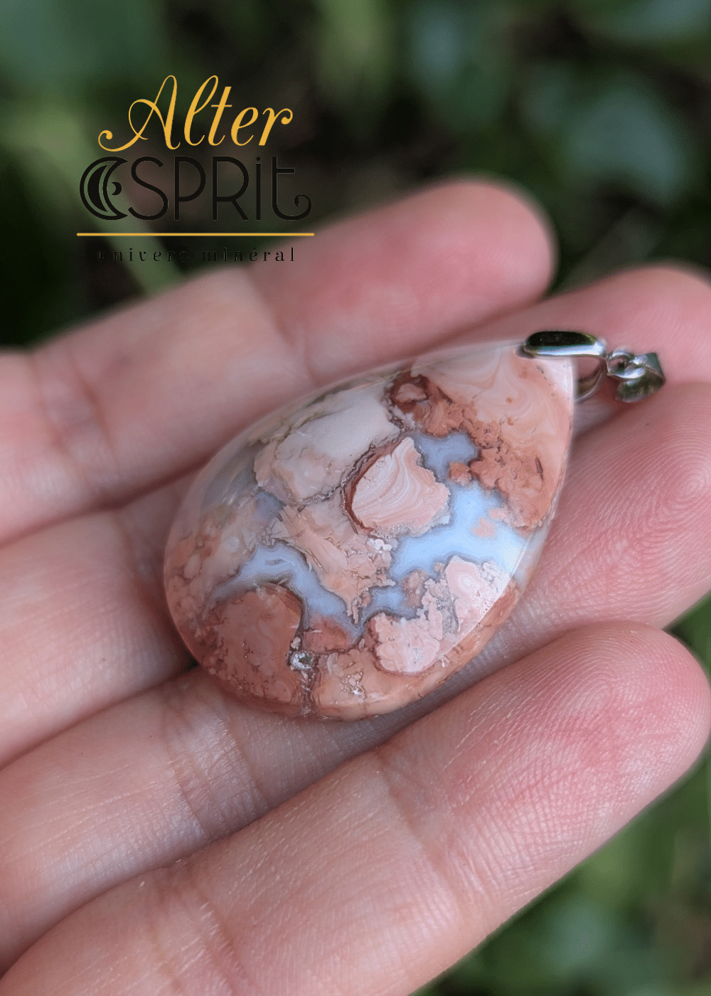 Pendentif Agate candy cotton n°4 – Image 3