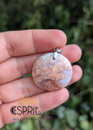 Pendentif Agate candy cotton n°5