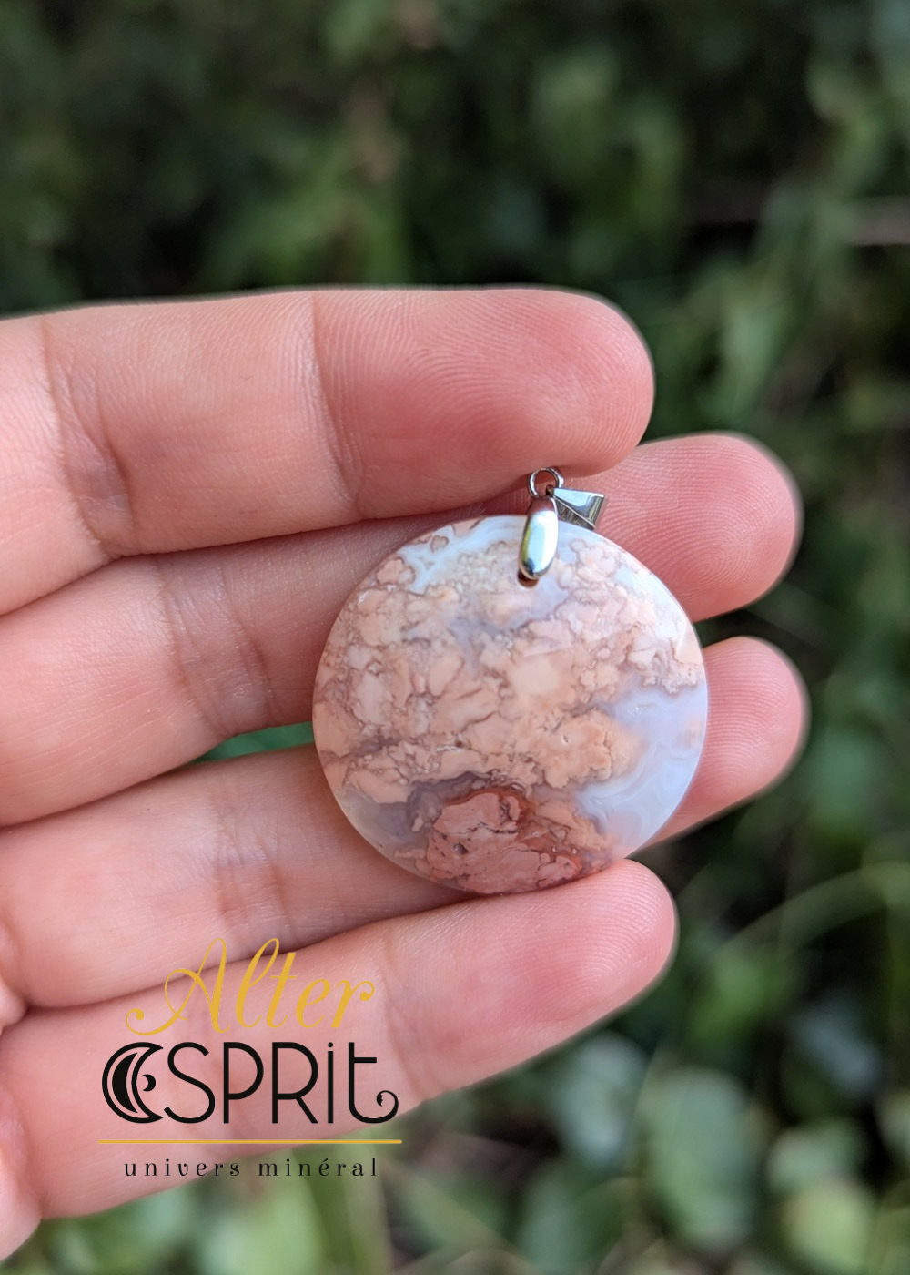 Pendentif Agate candy cotton n°5