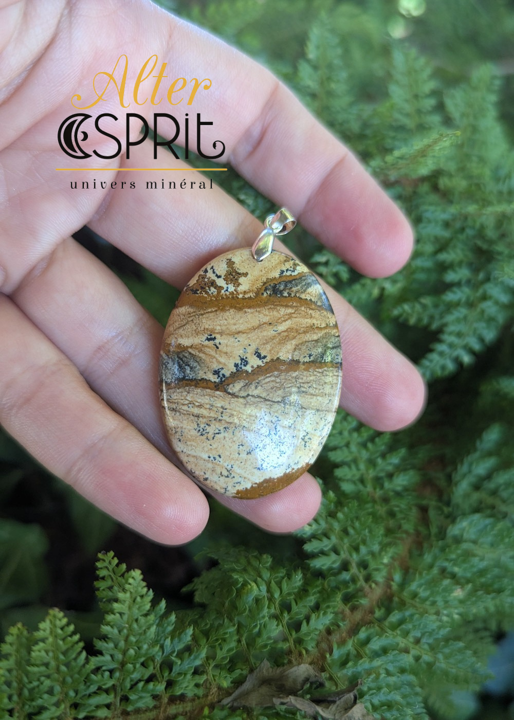 Pendentif Jaspe paysage