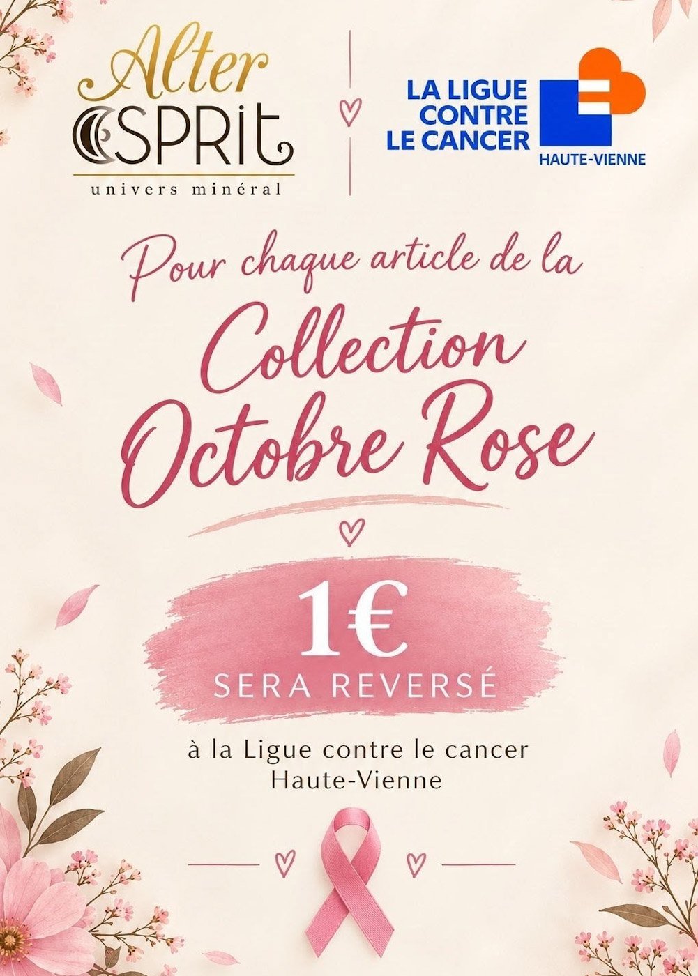 Ruban Octobre Rose - Porte-clés - Boucles d’oreilles